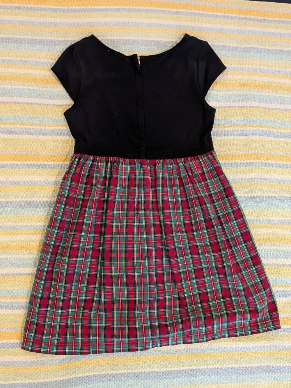 ⭐ Girls Vineyard Vines Christmas Holiday black & plaid tartan dress size XS 5-6